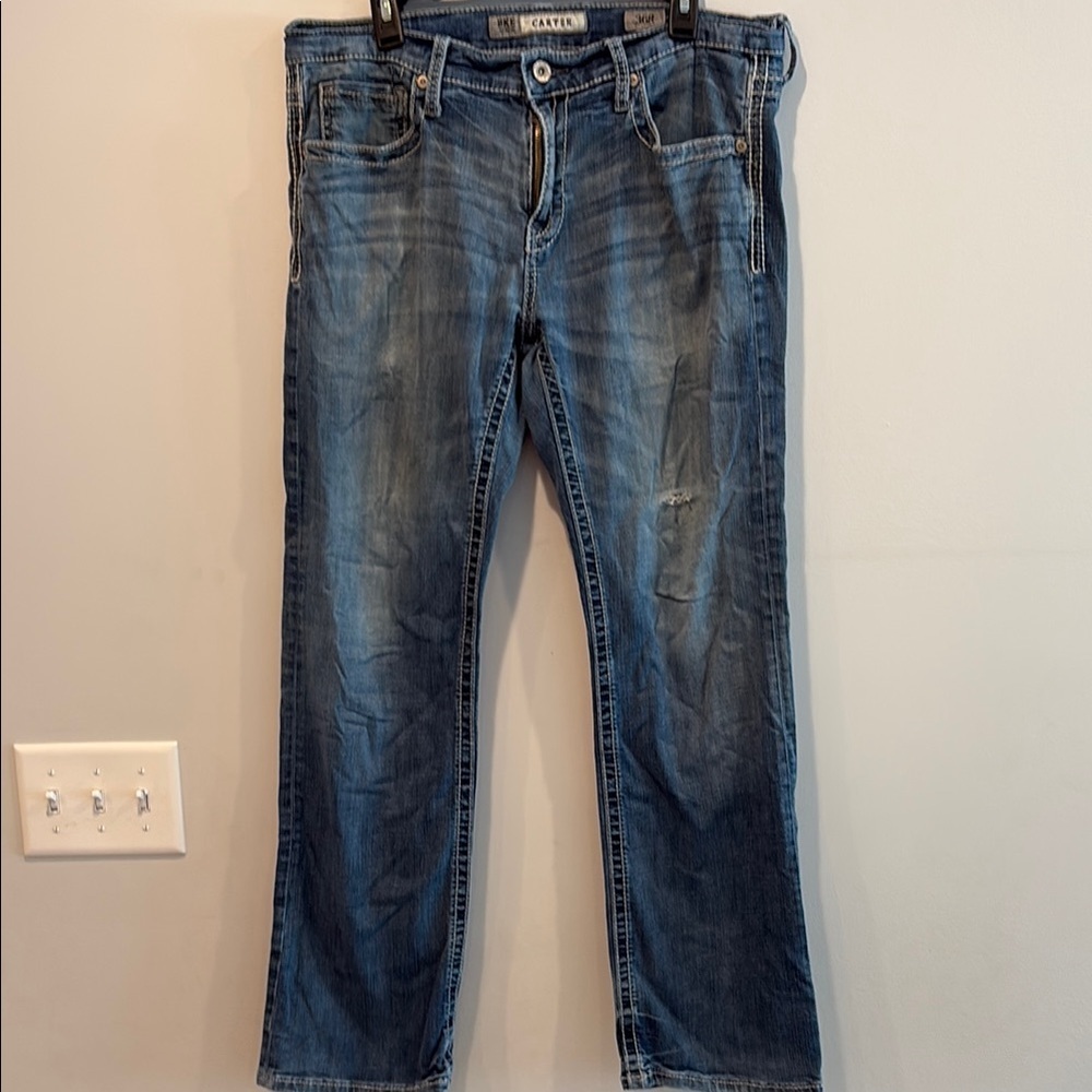 BKE Blue Relaxed Jeans with Natural Fading